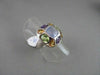 ESTATE 9.65CTW WIDE MULTI COLOR STONES 14KT WHITE GOLD RING