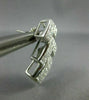LARGE 4CT DIAMOND 14K WHITE GOLD PRINCESS INVISIBLE SQUARE HANGING EARRINGS #682