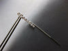 ESTATE .34CT DIAMOND 14KT WHITE GOLD BEZEL CHANDELIER BAR FUN HANGING EARRINGS