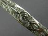 ANTIQUE LONG .95CT ROUND DIAMOND 14KT WHITE GOLD 3D FILIGREE BROOCH PIN #19044
