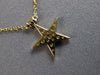 ESTATE LARGE .82CT DIAMOND 14KT YELLOW GOLD 3D STAR BY THE YARD LOVE NECKLACE
