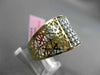 ESTATE WIDE .72CT DIAMOND 14KT WHITE & YELLOW GOLD 3D HANDCRAFTED FILIGREE RING
