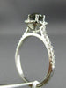 ESTATE 1.0CT WHITE & BLACK DIAMOND 14KT WHITE GOLD CLASSIC HALO ENGAGEMENT RING