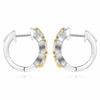 WIDE 3.51CT WHITE & FANCY YELLOW DIAMOND 18KT TWO TONE GOLD 3D HANGING EARRINGS