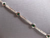 2.30CT DIAMOND & AAA EMERALD 14KT WHITE GOLD 3D ROUND BEZEL LOVE TENNIS BRACELET