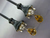 ANTIQUE LARGE 9.15CT OLD MINE DIAMOND & MULTI GEM 14K 2TONE GOLD FLOWER EARRINGS