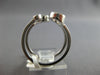 ESTATE WIDE .20CT DIAMOND 18K WHITE GOLD CLASSIC CIRCLE OF LIFE TENSION FUN RING