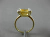 ESTATE LARGE 4.99CT DIAMOND & AAA CITRINE 14K WHTIE GOLD 3D CUSHION CUT FUN RING