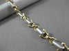 ESTATE LARGE & EXTRA LONG 14KT 2TONE GOLD FANCY LINK ITALIAN MEN BRACELET #19323