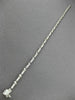 ESTATE LONG 1.87CT ROUND DIAMOND 14KT WHITE GOLD BEADED TENNIS BRACELET #21896