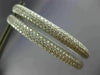 ESTATE EXTRA LARGE 7.64CT DIAMOND 18KT WHITE GOLD 3D OVAL HOOP HANGING EARRINGS