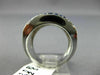 ESTATE LARGE 2.14CT DIAMOND & SAPPHIRE 14KT WHITE GOLD MULTI ROW COCKTAIL RING