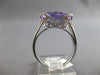 LARGE 4.14CT DIAMOND & AAA AMETHYST 14KT WHITE GOLD BUTTERFLY FILIGREE LOVE RING
