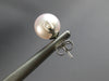 .09CT DIAMOND & AAA LIGHT PINK SOUTH SEA PEARL 14KT WHITE GOLD 3D STUD EARRINGS
