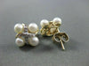 ANTIQUE DIAMOND 14KT TWO TONE GOLD AAA SOUTH SEA PEARL SQUARE EARRINGS #21919