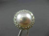 ESTATE LARGE 1.40CT DIAMOND & AAA SOUTH SEA PEARL 18KT WHITE GOLD HALO FUN RING