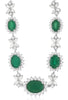 LARGE 2.2CT DIAMOND 14KT WHITE GOLD ROUND & BAGUETTE BY THE YARD TENNIS NECKLACE