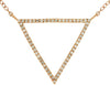 ESTATE .30CT DIAMOND 14KT ROSE GOLD 3D OPEN TRIANGLE TRIANGULAR FUN NECKLACE