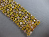 GIA EXTRA LARGE 29.1CT MULTI COLOR DIAMOND 18KT YELLOW GOLD 3D TENNIS BRACELET