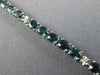 8.06CT DIAMOND & AAA SAPPHIRE 18KT WHITE GOLD 3D OVAL & ROUND TENNIS BRACELET
