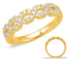 ESTATE .40CT DIAMOND 14KT YELLOW GOLD 3D CLASSIC INFINITY HEXAGON LOVE RING