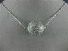 ESTATE EXTRA LARGE & LONG 3.50CT DIAMOND 14KT WHITE GOLD 3D BALL NECKLACE #26525