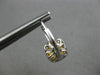 3.22CT DIAMOND & AAA CITRINE 14KT WHITE GOLD CUSHION & ROUND LEVERBACK EARRINGS