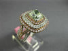 GIA LARGE 2.69CT MULTI COLOR DIAMOND 18KT WHITE & ROSE 3D SQUARE ENGAGEMENT RING