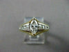 ESTATE .85CT DIAMOND 14K 2 TONE GOLD MARQUISE TENSION SET ENGAGEMENT RING #16335