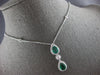 LARGE 2.33CT DIAMOND & AAA EMERALD 18KT WHITE GOLD BY THE YARD LARIAT NECKLACE