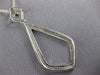 ESTATE LARGE .39CT DIAMOND 18KT WHITE GOLD 3D TEAR DROP DOUBLE ROW FUN PENDANT