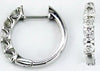ESTATE 1.0CT DIAMOND 14KT WHITE GOLD 3D CLASSIC FIVE STONE HUGGIE EARRINGS