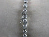 ESTATE 3.0CT ROUND DIAMOND 14K WHITE GOLD 3D CLASSIC BEZEL TENNIS BRACELET 11017