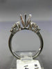 .82CT DIAMOND 14K WHITE GOLD CLASSIC 2 ROW ROUND SEMI MOUNT ENGAGEMENT RING 1273