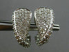 ESTATE .57CT ROUND DIAMOND 14KT WHITE GOLD 3D LOOP FLOATING CLIP ON EARRINGS