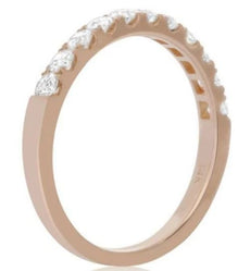 .54CT DIAMOND 14KT ROSE GOLD 3D ROUND 11 STONE SEMI ETERNITY ANNIVERSARY RING