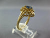 WIDE .84CT DIAMOND & AAA SAPPHIRE 14KT YELLOW GOLD PEAR SHAPE FLOWER LOVE RING
