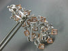 ESTATE LARGE 6.22CT WHITE & PINK DIAMOND 18KT WHITE & ROSE GOLD HANGING EARRINGS