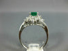 ESTATE 1.53CT DIAMOND & AAA EMERALD 14KT WHITE GOLD BAGUETTE ENGAGEMENT RING 121