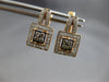 .35CT WHITE & MOCHA DIAMOND 14K WHITE & ROSE GOLD 3D FILIGREE HANGING EARRINGS