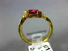 ESTATE WIDE 1.50CT DIAMOND & AAA PINK TOURMALINE 18KT TWO TONE GOLD RING #22057