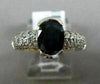 1.84CT DIAMOND & AAA OVAL SAPPHIRE 14K YELLOW GOLD 3D SEMI BEZEL ENGAGEMENT RING