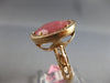 LARGE 11.52CT DIAMOND & AAA PINK AGATE 14KT ROSE GOLD 3D HALO FILIGREE FUN RING