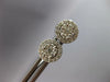 ESTATE .50CT DIAMOND 14KT WHITE GOLD 3D CLASSIC CLUSTER HALO STUD EARRINGS