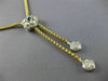 ESTATE .72CT DIAMOND & AAA SAPPHIRE 14K YELLOW GOLD FLOWER LARIAT NECKLACE 21669