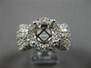 LARGE 1.82CT DIAMOND 18K WHITE GOLD ROUND HALO SEMI MOUNT ENGAGEMENT RING #27723