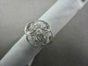 ANTIQUE WIDE CIRCULAR .50CT ROUND DIAMONDS HAND CRAFTED 14KT WHITE COCKTAIL RING
