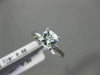 ESTATE .80CT AAA AQUAMARINE 14KT WHITE GOLD 3D SQUARE SOLITAIRE PROMISE RING