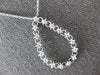 ESTATE .48CT DIAMOND 14KT WHITE GOLD FILIGREE OPEN TEAR DROP LOVE FUN PENDANT