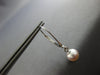 ESTATE AAA LIGHT PINK SOUTH SEA PEARL 14KT WHITE GOLD LEVERBACK HANGING EARRINGS